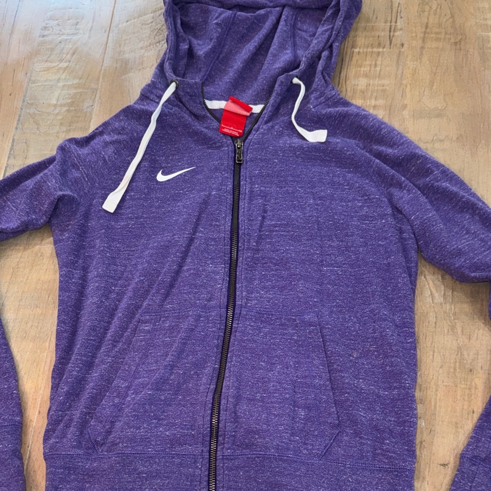 Nike Heathered Purple Hoodie with White Accents